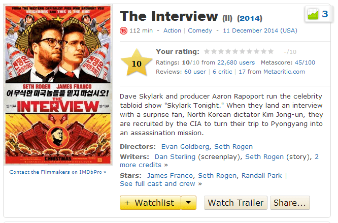 the-interview-top-rated-movie-of-all-time