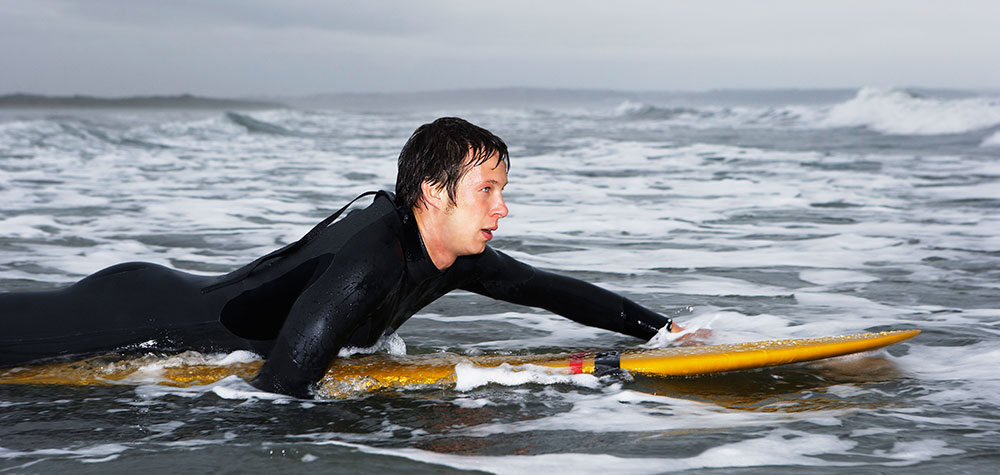 men hair wet beach