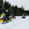 winter with snowmobile